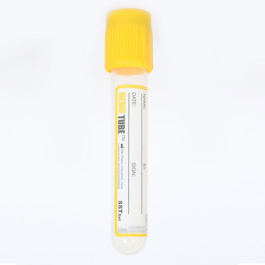 Hemotube Gel + Clot Activator Non Vacuum Blood Collection Tube - 3ml Pack of 100 Pieces