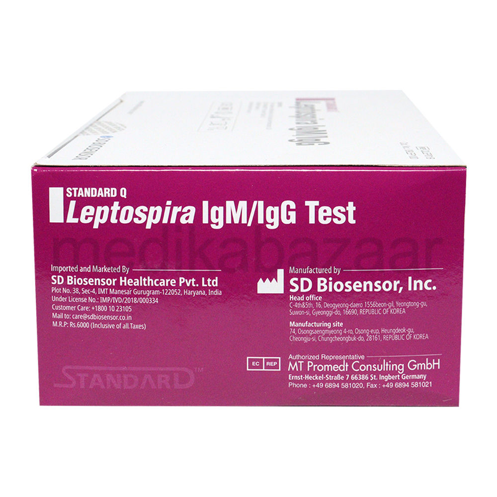 SD Biosensor Standard Q IgM/IgG Leptospira Rapid Card - Pack of 25 Tests (09LEP100)