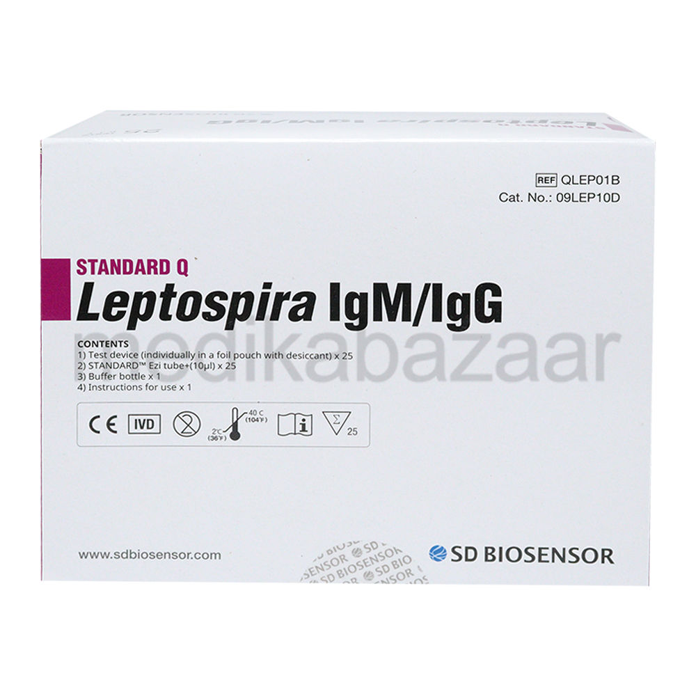 SD Biosensor Standard Q IgM/IgG Leptospira Rapid Card - Pack of 25 Tests (09LEP100)