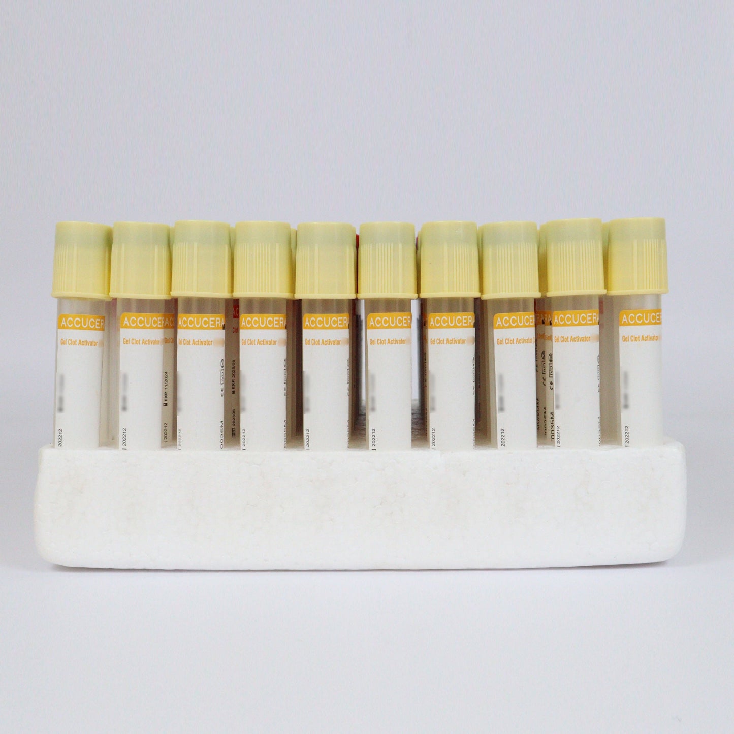 Accucera Gel and Clot Activator Blood Collection Tube - Non Vacuum 3.5ml Pack of 100 Tubes