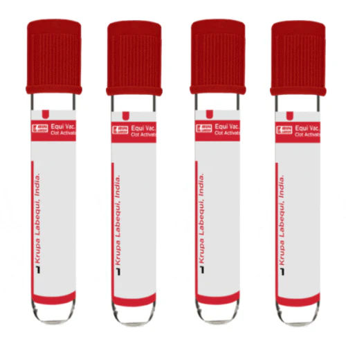 Krupa Clot Activator Vacuum Blood Collection Tube - 4ml Pack of 100 Tubes