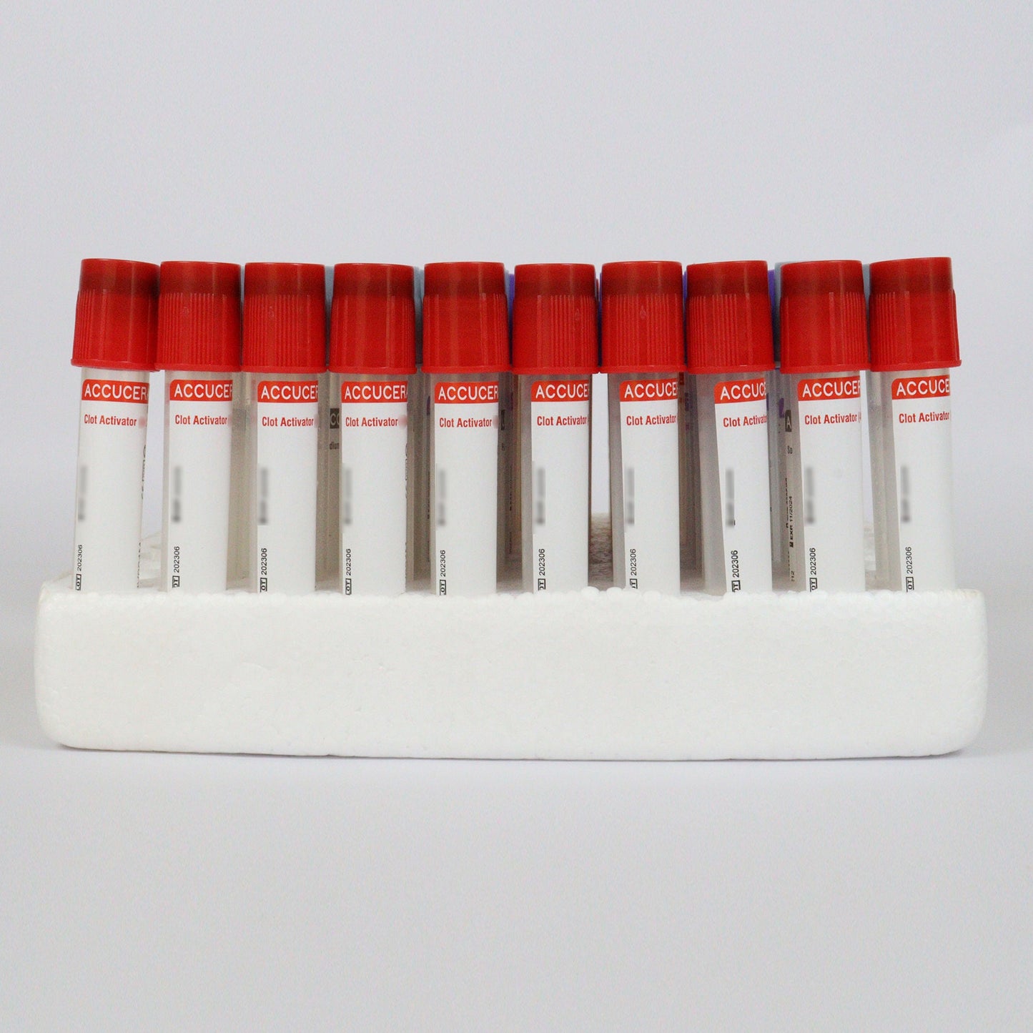 Accucera Clot Activator Plain Blood Collection Tube - Non Vacuum 4ml Pack of 100 Tubes