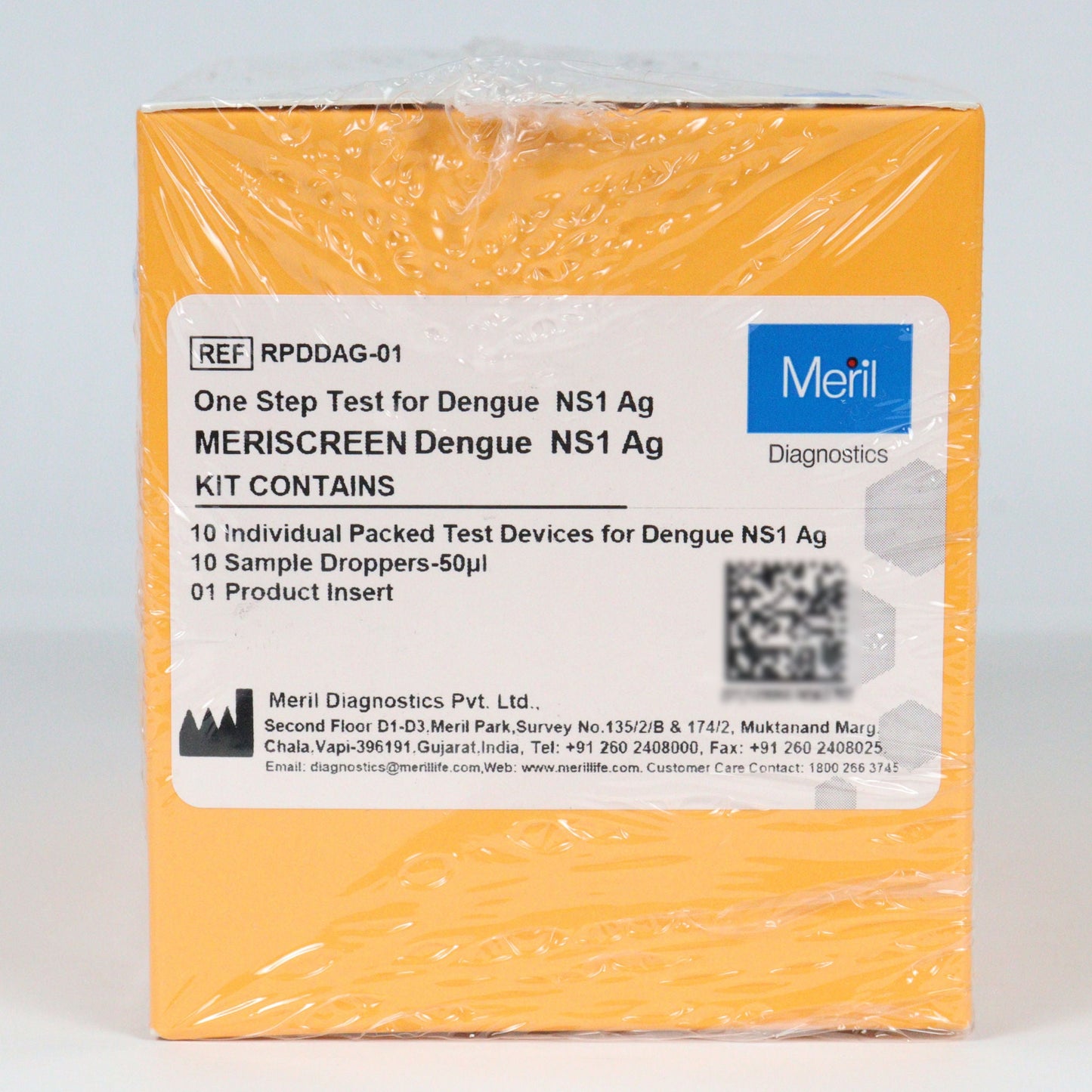 Meril Meriscreen NS1 Dengue Rapid Card - Pack of 10 Tests (RPDDAG-02)