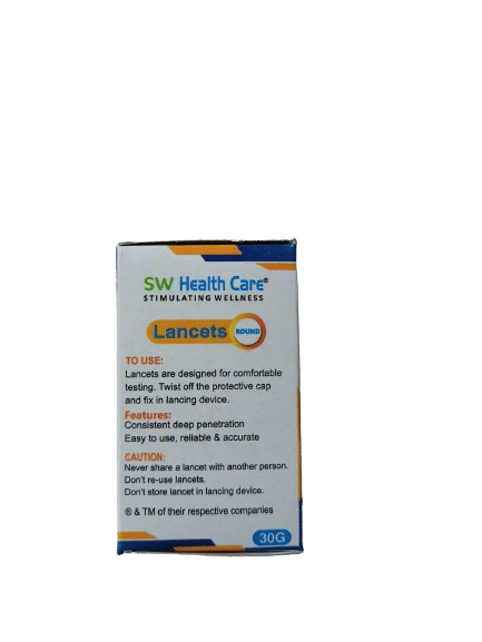 5 x SW Health Care Blood Lancet Round Lancet - Pack of 100 Pieces