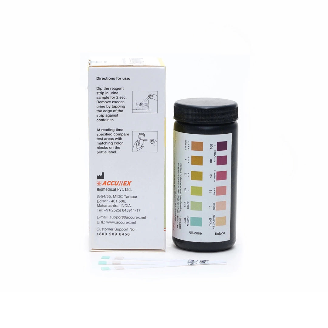 3 x Accurex Urine Reagent Keto Test GK Urine Strip - 100 Strips