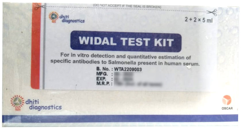 5 x Oscar Widal Test Kit - 2 x 5ml