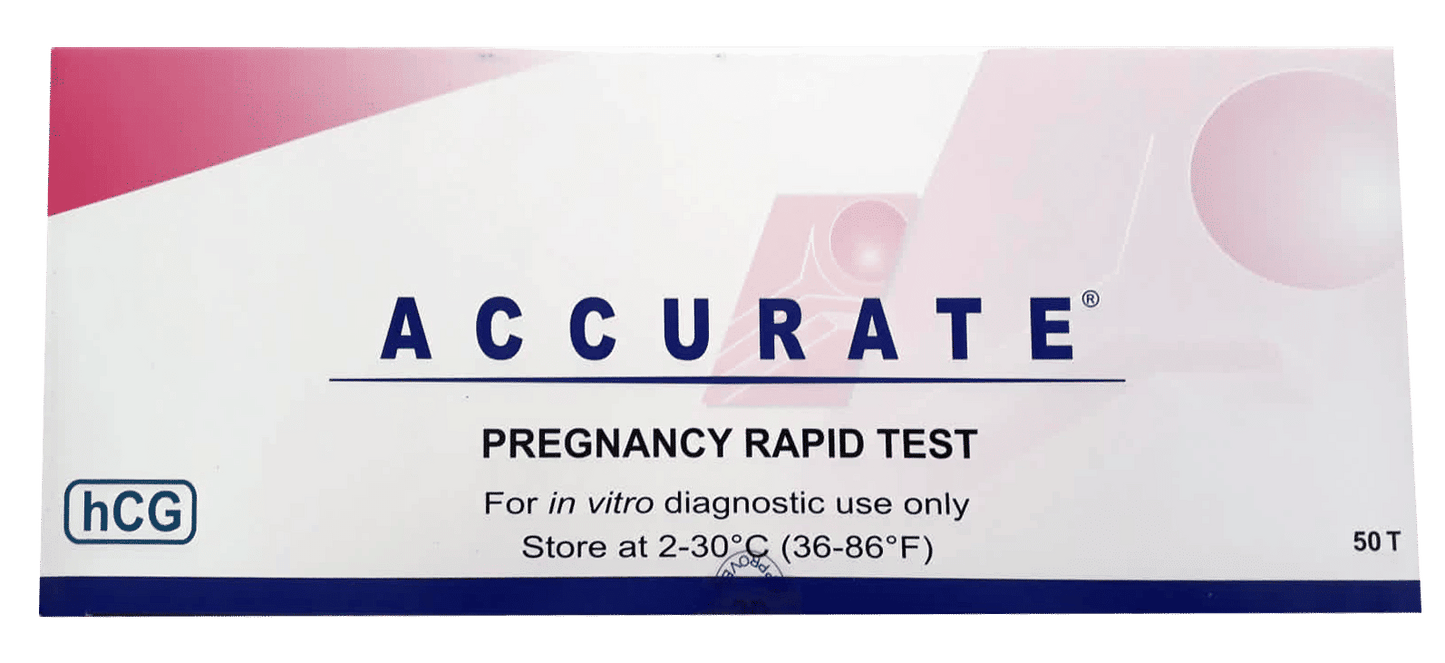 Accurate Pregnancy Rapid Test - Pack of 50 Tests