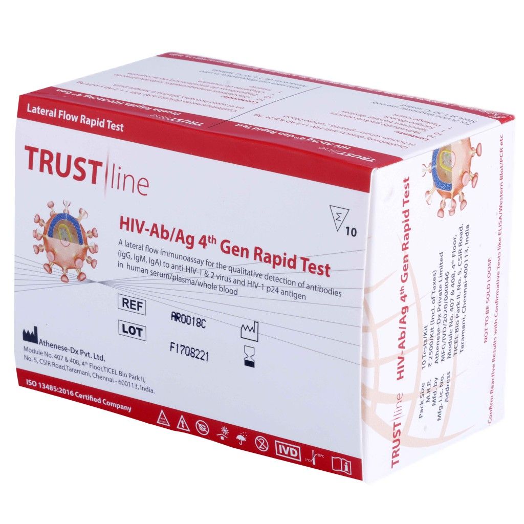 Athenese HIV-Ab/Ag 4th Gen Rapid Card - 10 Tests (AR0018C)