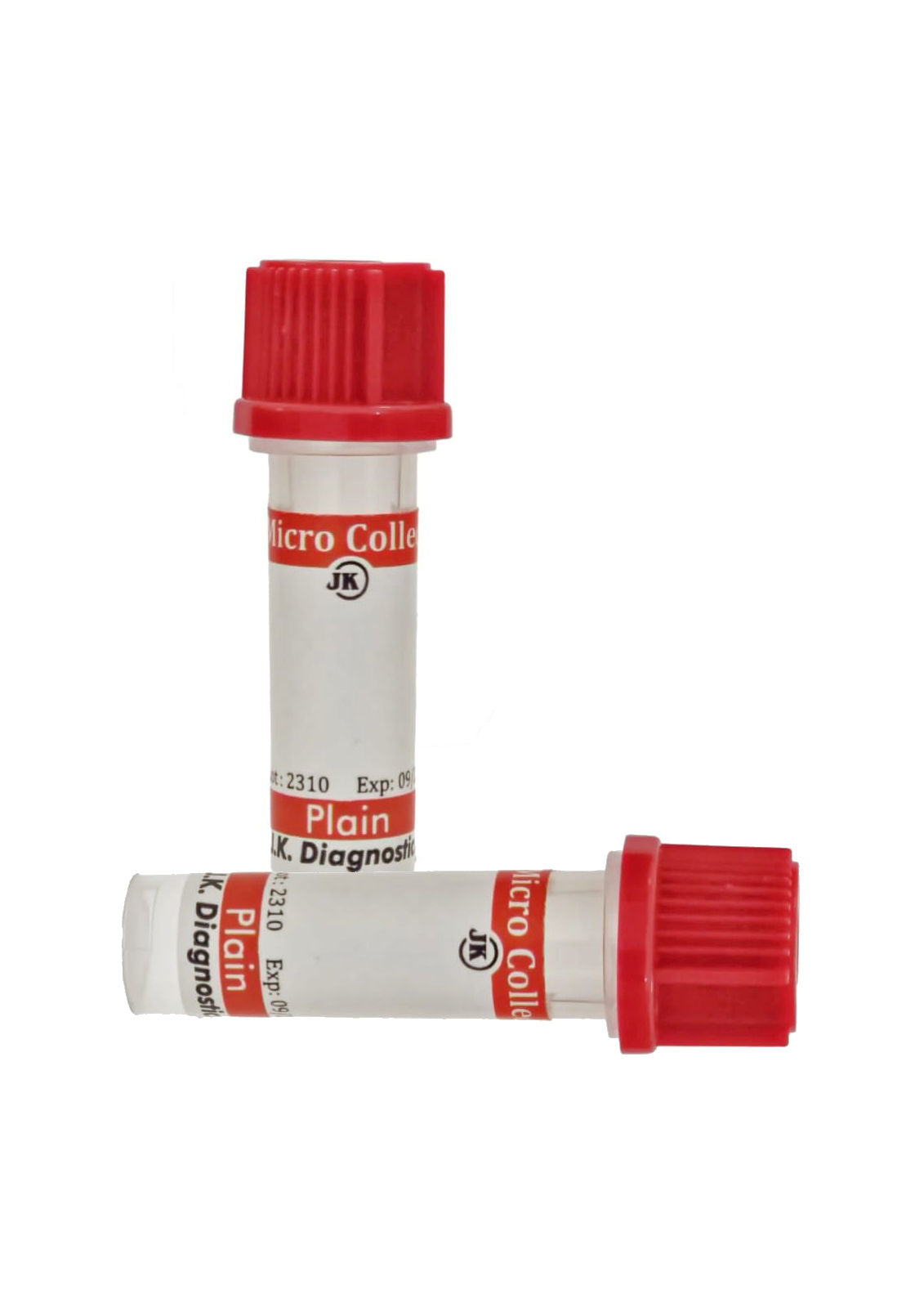 J.K. Diagnostics Paediatric Plain 0.5ml Blood Collection Tube - Clot Activator Pack of 100 Tubes
