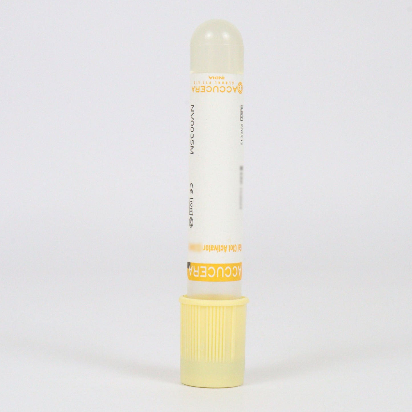 Accucera Gel and Clot Activator Blood Collection Tube - Non Vacuum 3.5ml Pack of 100 Tubes
