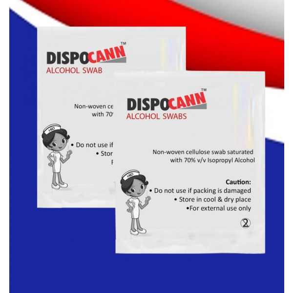 4 x HMD Dispocann Alcohol Swab - Pack of 100
