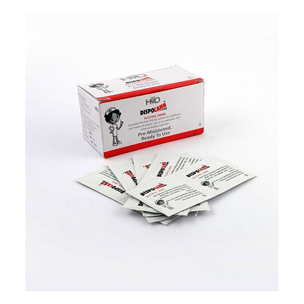 4 x HMD Dispocann Alcohol Swab - Pack of 100