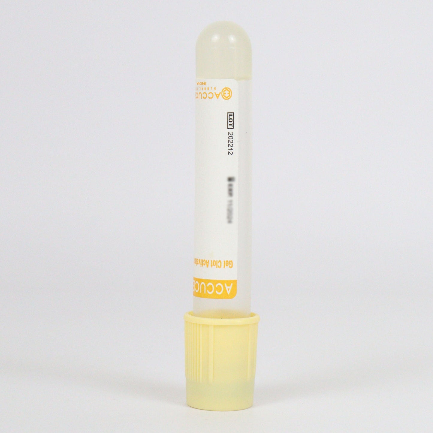 Accucera Gel and Clot Activator Blood Collection Tube - Non Vacuum 3.5ml Pack of 100 Tubes