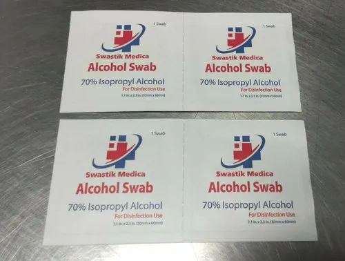 10 x  Swastik Medica Alcohol Swab - Pack of 100