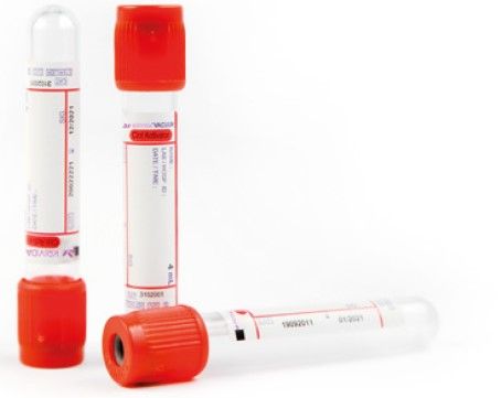 10 x  Krivida Clot Activator Vacuum Blood Collection Tube - 4ml Pack of 100 Pieces (KV-4CA-V)