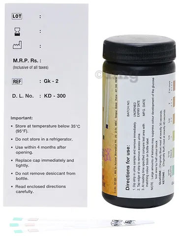 3 x Accurex Urine Reagent Keto Test GK Urine Strip - 100 Strips