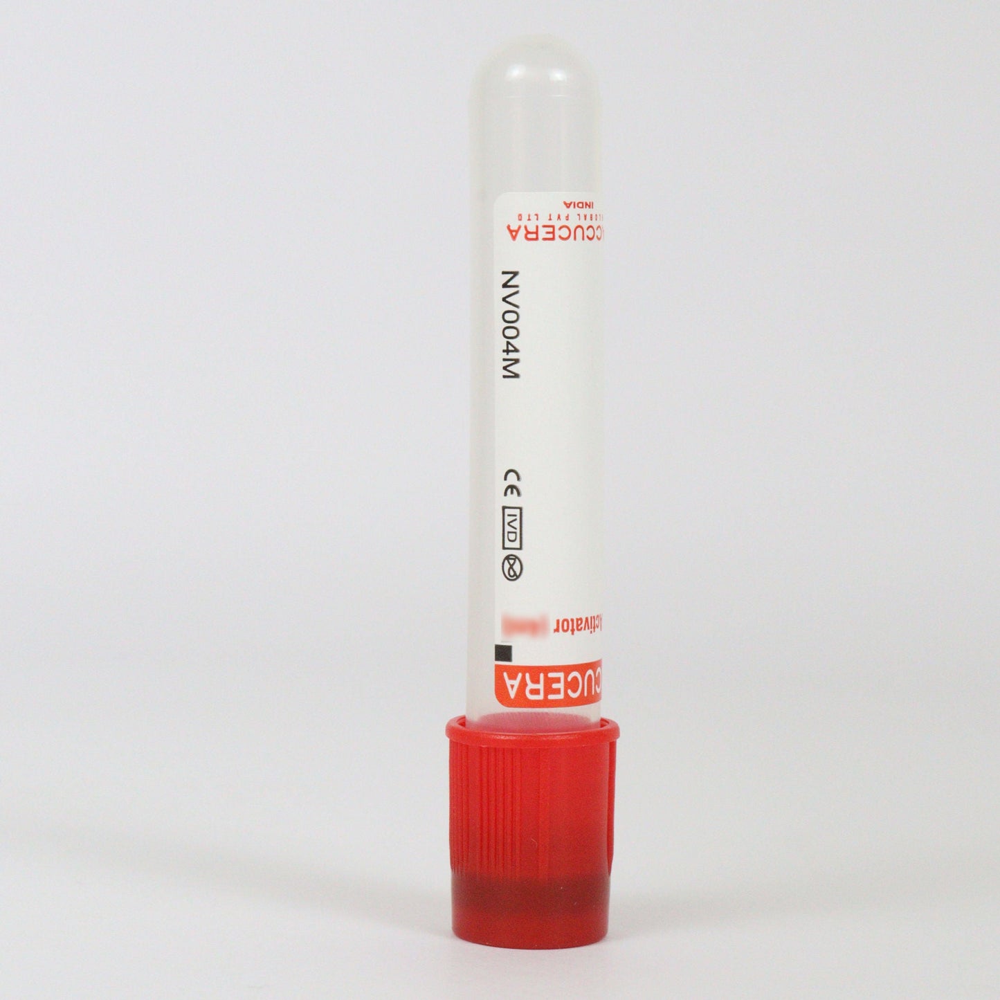 Accucera Clot Activator Plain Blood Collection Tube - Non Vacuum 4ml Pack of 100 Tubes