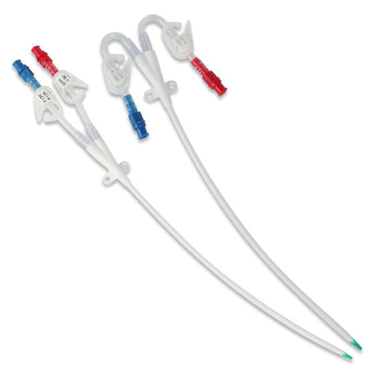 Newtech UneCath Dialysis Catheter - Double Lumen Curved 11.5FR x 13cm Pack of 10