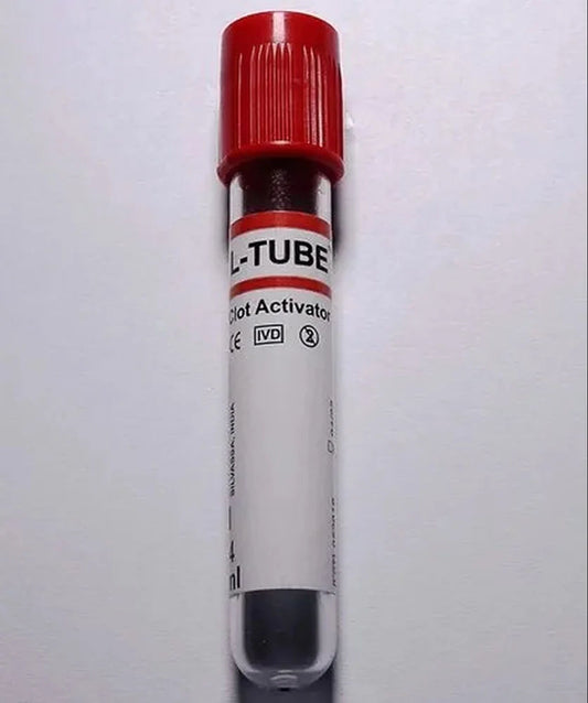 Nasmed Clot Activator Vacuum Blood Collection Tube - 2ml  Pack of 100 Tubes (NVCL2)