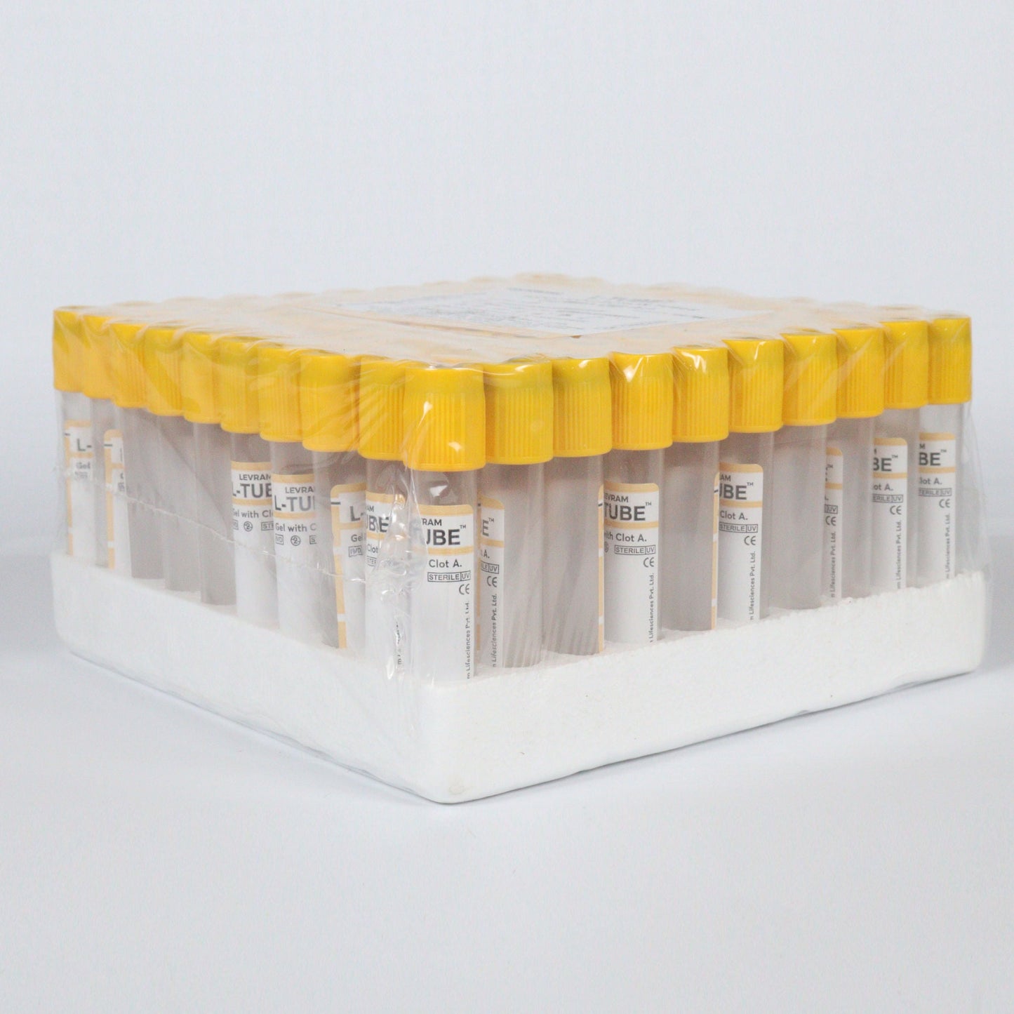 Levram Gel with Clot activator Non Vacuum Blood Collection Tube - 3.5ml Pack of 100