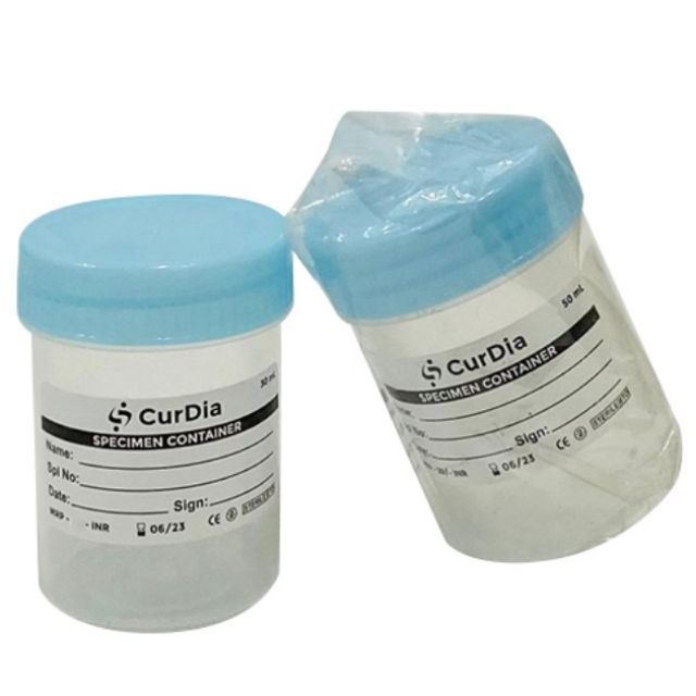 Curdia Urine Container Non Sterile - 50ml Bulk Pack Pack of 100 Pieces