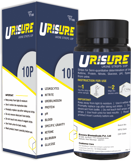 Urisure Urine Strip - 10 Para Pack of 100 Strips
