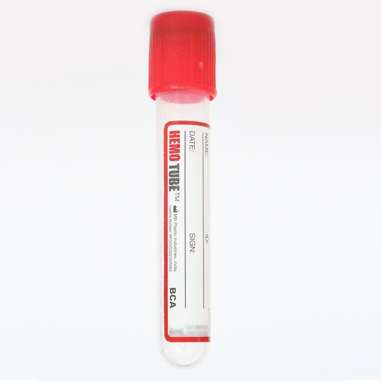 2 x Hemotube Clot Activator Non Vacuum Blood Collection Tube - 2ml Pack of 100 Pieces