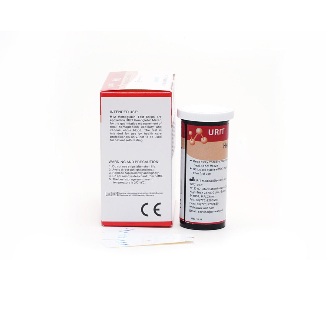 Accurex Urit Hemoglobin Test H12 Strips - 50 Strips