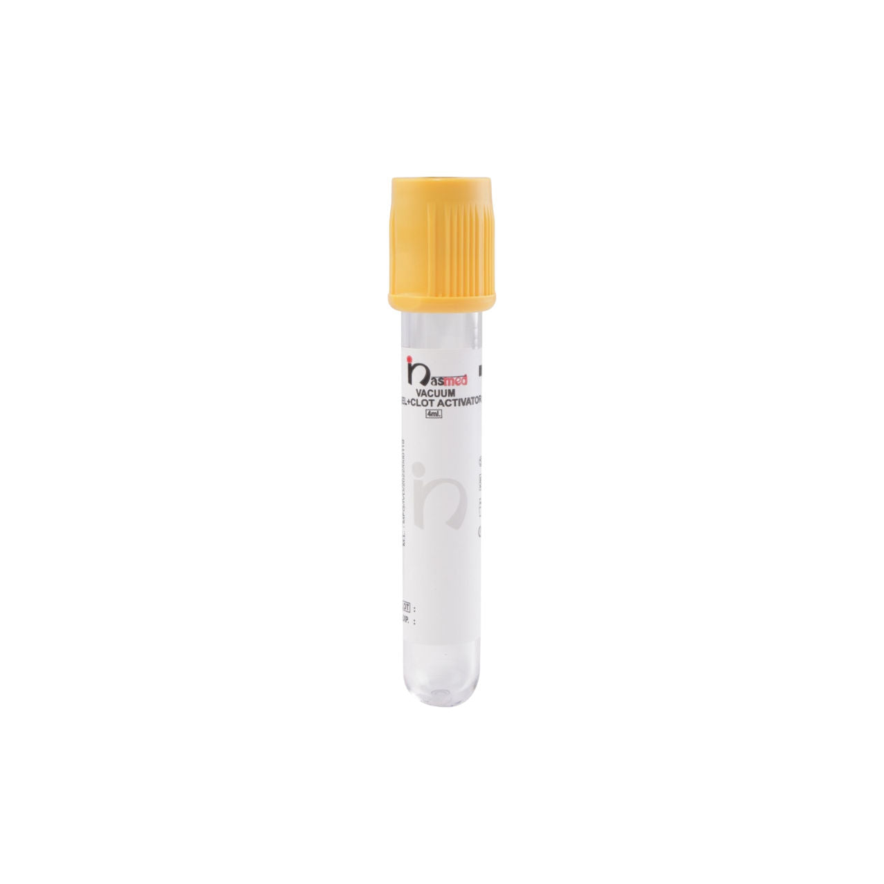 Nasmed Gel + Clot Activator Vacuum Blood Collection Tube - 3ml Pack of 100 Tubes (NVGC3)