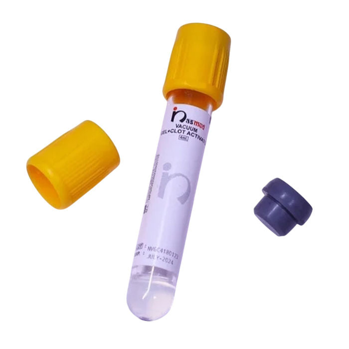 Nasmed Gel + Clot Activator Vacuum Blood Collection Tube - 3ml Pack of 100 Tubes (NVGC3)
