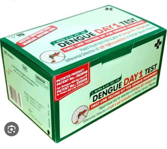 J.Mitra Day 1 Dengue Rapid Card - Pack of 10 Tests