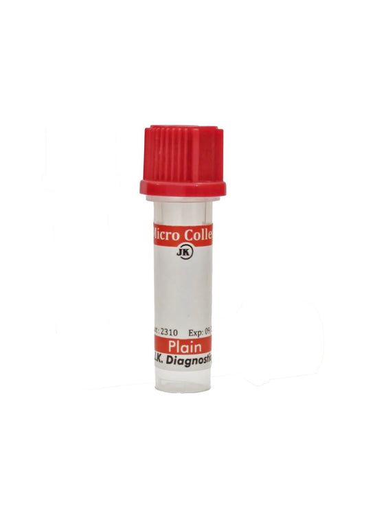 J.K. Diagnostics Paediatric Plain 0.5ml Blood Collection Tube - Clot Activator Pack of 100 Tubes