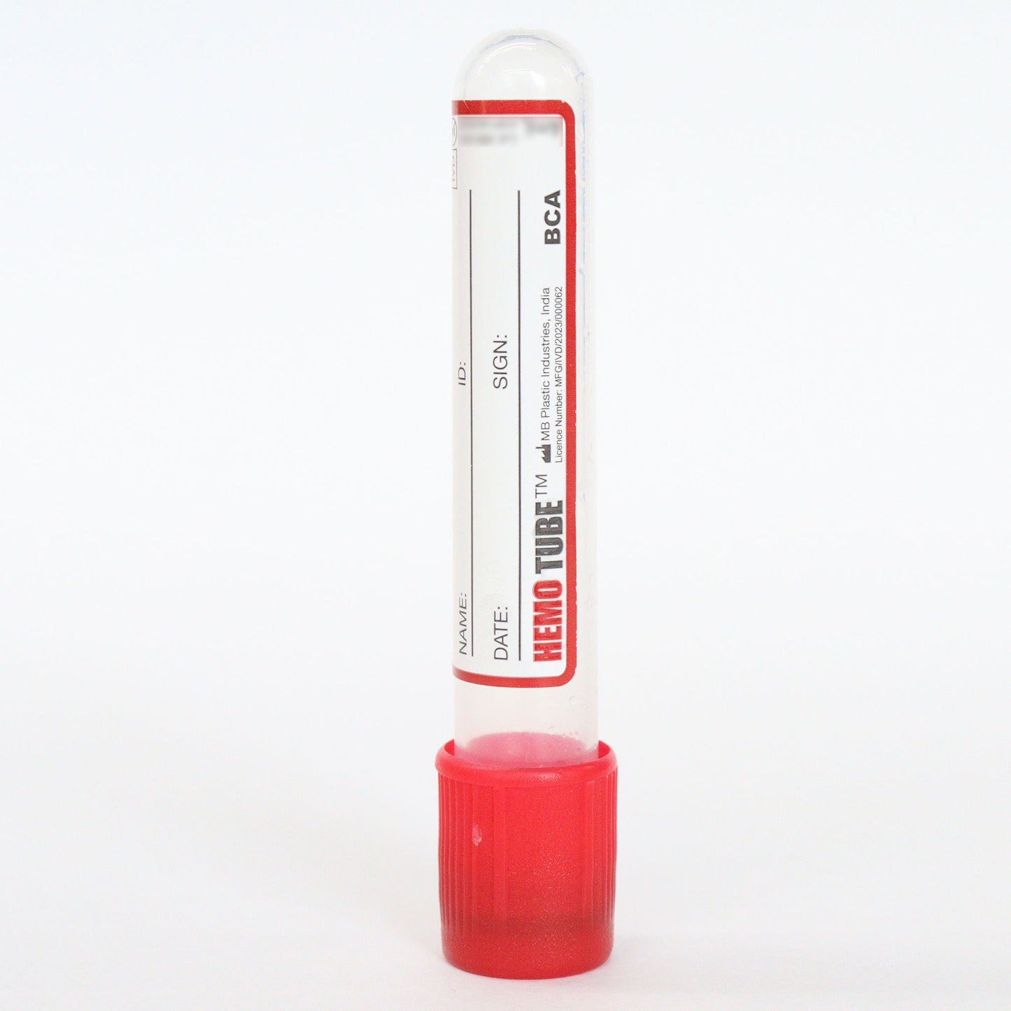2 x  Hemotube Clot Activator Non Vacuum Blood Collection Tube - 2ml Pack of 100 Pieces