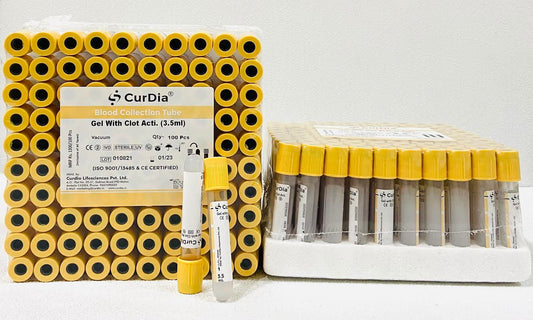 Curdia SST Gel Blood Collection Tube - 5ml Pack of 100 Pieces