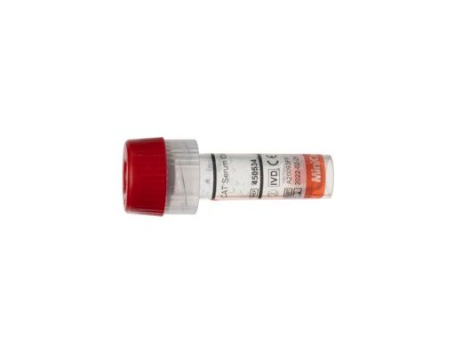 10 x  Greiner Minicollect Serum Clot Activator Blood Collection Tube - 0.5-1ml Pack of 50 Tubes (450534)