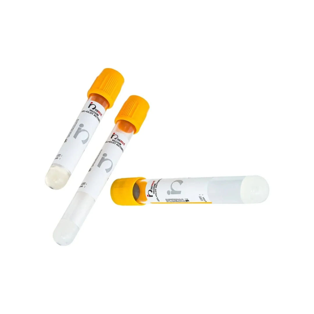Nasmed Gel + Clot Activator Vacuum Blood Collection Tube - 3ml  Pack of 100 Tubes (NVGC3)